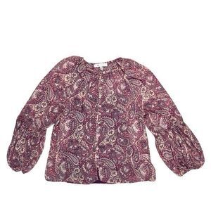 Fever Paisley 2-Piece Shirt Medium Boho Hippie Peasant Cottagecore Festival Top